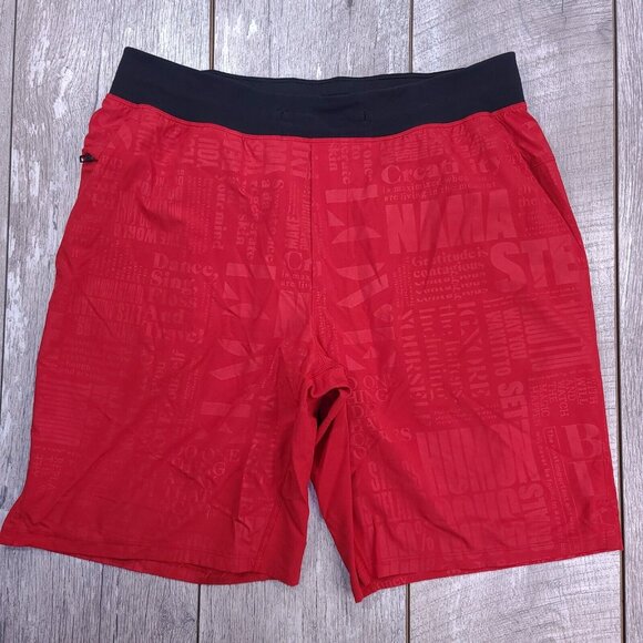Lululemon Shorts Mens Size Large T.H.E Linerless Red 10" Performance Stretch - Picture 1 of 7